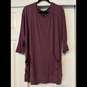 Agnes & Dora Eggplant Deep Pocket Tunic EUC Large